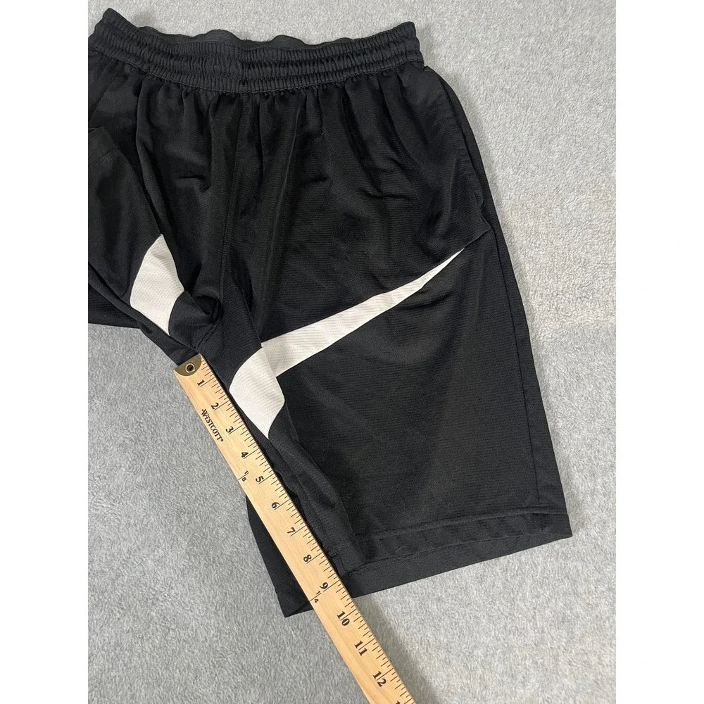 Nike Mens Dri-FIT HBR Basketball Shorts Black White Big Swoosh BV9385-011 Size L